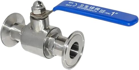 صمام كروي صحي YQBS ثلاثي المشبك سريع التوصيل 304 من الفولاذ المقاوم للصدأ لتخمير المنزل (19 مم - 50.5 حلقة) in Kuwait