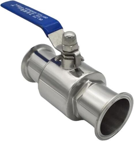 YQBS Tri Clamp Quick Connect Sanitary Ball Valve 304 Stainless Steel for Home Brewing(19mm-50.5Ferrule) in Saudi Arabia