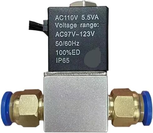 DC 12V 24V 110V 220V Voltage 2 Way For Air Water Oil Compressor Valve 1/4" Normally Closed Pneumatic Aluminum Solenoid Valves(110V_8MM) in Saudi Arabia