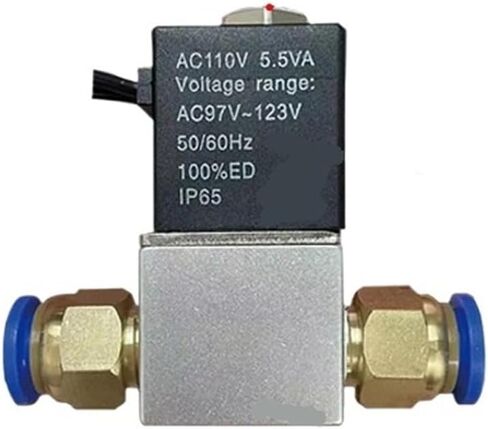 DC 12V 24V 110V 220V Voltage 2 Way For Air Water Oil Compressor Valve 1/4" Normally Closed Pneumatic Aluminum Solenoid Valves(110V_8MM) in Saudi Arabia