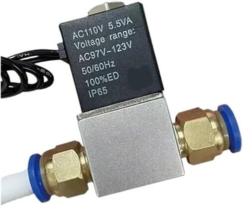 DC 12V 24V 110V 220V Voltage 2 Way For Air Water Oil Compressor Valve 1/4" Normally Closed Pneumatic Aluminum Solenoid Valves(110V_8MM) in Saudi Arabia