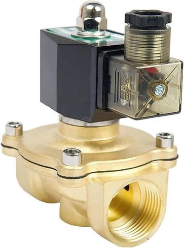 صمام الملف اللولبي النحاسي 3/4 بوصة مع مؤشر الطاقة LED 24 فولت 220 فولت 110 فولت مغلق عادة 1 قطعة (220VAC) in Kuwait