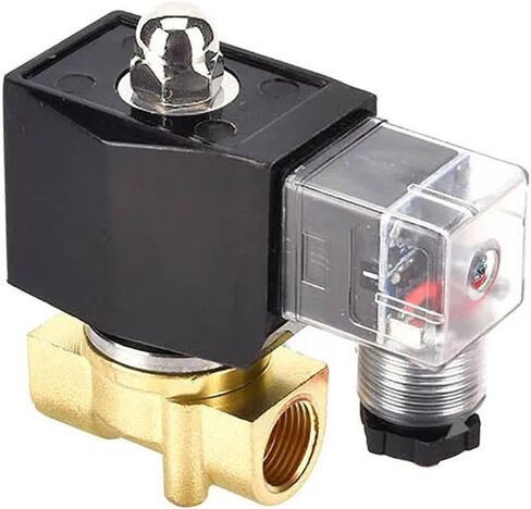 صمام الملف اللولبي النحاسي 3/4 بوصة مع مؤشر الطاقة LED 24 فولت 220 فولت 110 فولت مغلق عادة 1 قطعة (220VAC) in Kuwait