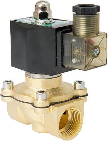 صمام الملف اللولبي النحاسي 3/4 بوصة مع مؤشر الطاقة LED 24 فولت 220 فولت 110 فولت مغلق عادة 1 قطعة (220VAC) in Kuwait