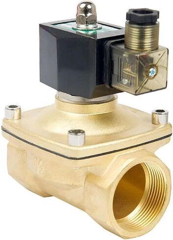 صمام الملف اللولبي النحاسي 3/4 بوصة مع مؤشر الطاقة LED 24 فولت 220 فولت 110 فولت مغلق عادة 1 قطعة (220VAC) in Kuwait