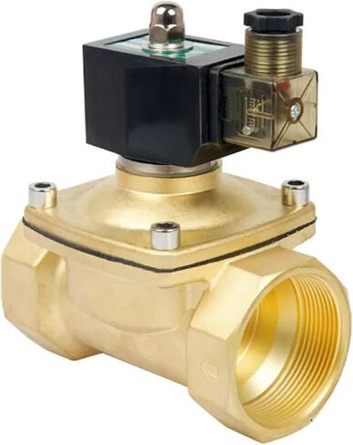 صمام الملف اللولبي النحاسي 3/4 بوصة مع مؤشر الطاقة LED 24 فولت 220 فولت 110 فولت مغلق عادة 1 قطعة (220VAC) in Kuwait