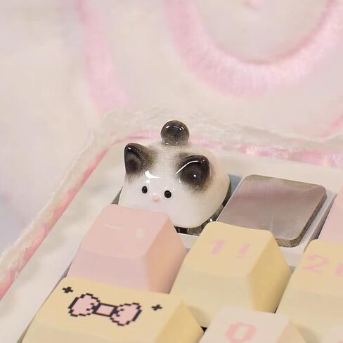 Cartoon Capybara Keycap، مخصص ثلاثي الأبعاد مصنوع يدويًا من الطين ESC Keycap، أغطية مفاتيح لطيفة مخصصة لأغطية المفاتيح البديلة للوحة مفاتيح الألعاب الميكانيكية Cherry MX (برتقالي Capybara) in Kuwait