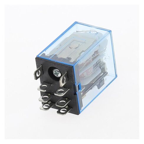 220/240 فولت التيار المتناوب 10A 8PIN لفائف الطاقة التقوية DPDT LY2NJ HH62P HHC68A-2Z مع قاعدة المقبس (تيار مستمر 12 فولت) in Saudi Arabia