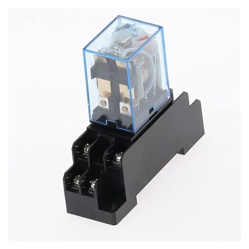 220/240 فولت التيار المتناوب 10A 8PIN لفائف الطاقة التقوية DPDT LY2NJ HH62P HHC68A-2Z مع قاعدة المقبس (تيار مستمر 12 فولت) in Saudi Arabia