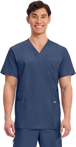 Cherokee V- Neck Men's Scrubs Top with Pockets WW670 in Saudi Arabia