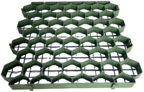 Heavy Duty Plastic Grass Parking Grids - 12 Piece Gravel Driveway Reinforcement Grids for Durable Ground Stabilization & Pathway Support (4cm Thickness) in Kuwait