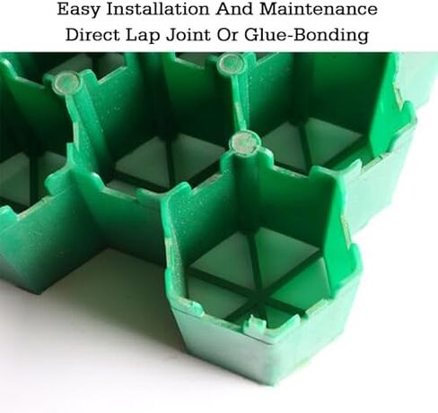 Plastic Gravel Driveway Grid Paving Slab – 4 Grids = 1m² (50x50cm, Green) for Grass Reinforcement, Pathway & Road Stabilization (8 Pieces, 4cm Thickness) in Kuwait