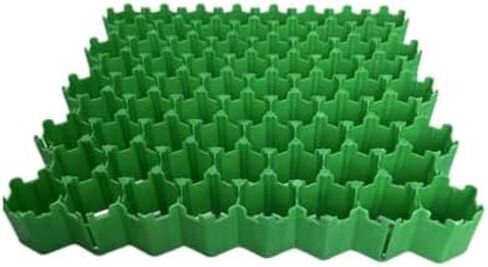 Green Plastic Gravel Driveway Grid - 4 Grids (50x50cm), 1m² Paving Slab Base for Pathway Reinforcement - Durable Grass Road Support (8 Pieces) in Kuwait