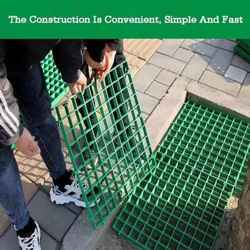 Heavy Duty Lawn Grating Grids - 12 Pieces Gravel Ground Grid for Turf Grass, Car Parking, Drainage Mat & Lawn Path Protector (Color 1, 25mm) in Kuwait