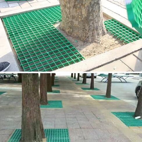 Heavy Duty Lawn Grating Grid for Gravel & Grass, 12 Pack 25mm Car Parking Mats, Turf Protector & Drainage Solution, Durable Ground Grid System in Kuwait