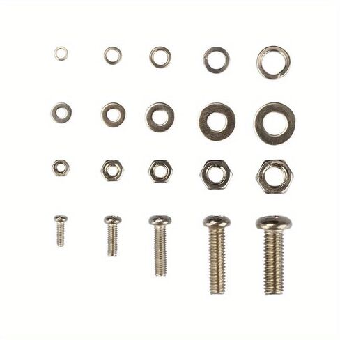 320pcs Screw Assortment Kit S304 Stainless M2-M5 Metric Screws Nuts Bolts Organizer Box for Electronics Repair and DIY, Silvery in Saudi Arabia