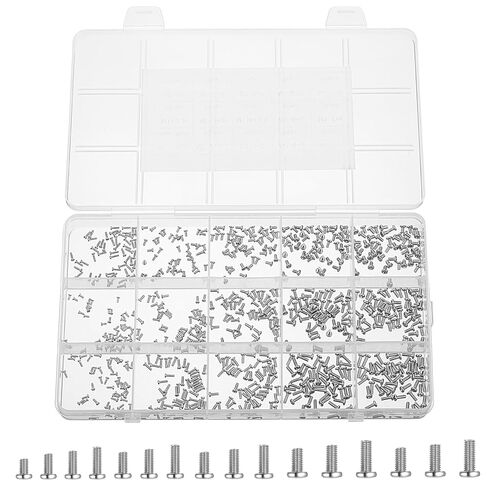 800Pcs Tiny Screws for Electronics Mini Screw Assortment Kit M1/M1.2/M1.4/M1.6/M1.7 Micro Pan Head Small Machine Screws for Eletronic Equipment Repair Mobile Phone Eyeglasses Watch Clocks in Saudi Arabia