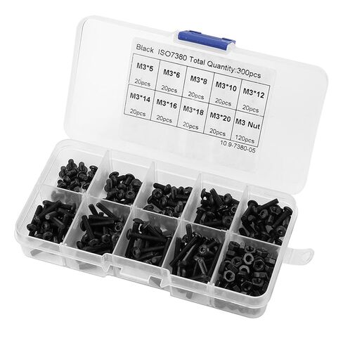 Bolts, Button Head Screws Hex Socket Screw Nut Assortment Kit, Nut, Hex Assortment for Screws Nails, Screws and Fasteners in Saudi Arabia