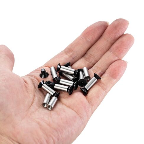 20-Pack M4 Hex Flat Head Knife Screws & Rivets - 5mm Alloy Steel Fasteners Compatible with Blade Repair in Saudi Arabia