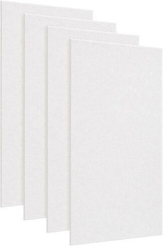 لوحات صوتية باللون الرمادي الفاتح من TrechollX مقاس 48 × 24 (4 عبوات) - لوحات حائط عازلة للصوت للاستوديو المنزلي والمكتب وغرفة البودكاست وإعداد الألعاب لتقليل الضوضاء in Saudi Arabia