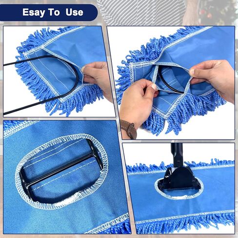 3 Pack 36 Inch Dust Mop Replacement Head Washable Medium Microfiber Mop Head for Commercial and Residential Use in Saudi Arabia