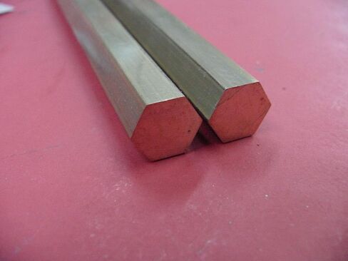 2 Pieces 1/2" C360 BRASS HEX BAR 8" long New Lathe Bar Stock .50" 1/2 Hard in Saudi Arabia