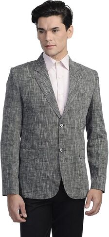 WINTAGE Men's Linen Tailored Fit Solid Evening/Casual Blazer Coat Jacket : Multiple Colors Inside in Kuwait