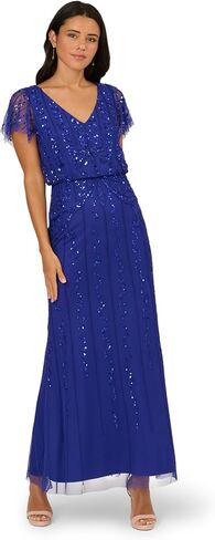 Adrianna Papell Women's Bead Blouson Long Dress in Saudi Arabia