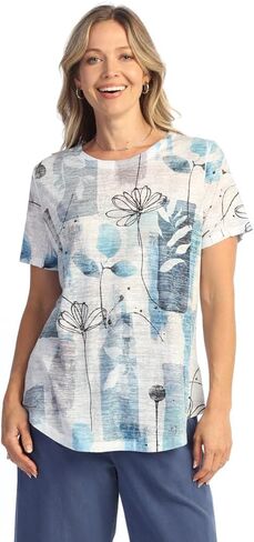 Jess & Jane Burnout Short-Sleeve Top - AJ4 in Kuwait
