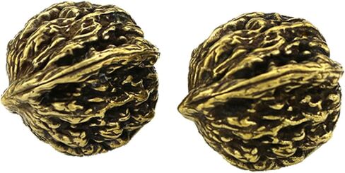 PLAFOPE مقبض الجوز النحاسي القديم قطعة لعب صلبة كبيرة مادة تسلية لتخفيف التوتر وممارسة الأصابع للديكور ودعائم الصور in Kuwait