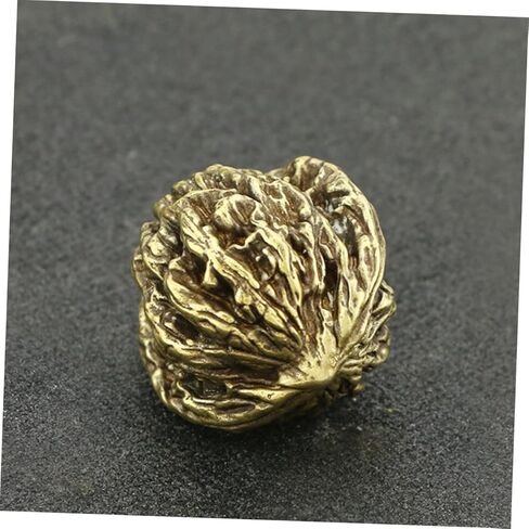 PLAFOPE مقبض الجوز النحاسي القديم قطعة لعب صلبة كبيرة مادة تسلية لتخفيف التوتر وممارسة الأصابع للديكور ودعائم الصور in Kuwait