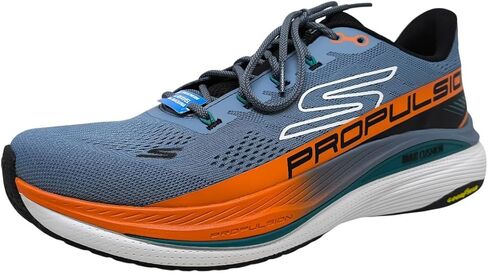 Skechers - Mens Max Max Cushioning Propulsion Sneakers ، Slate Color ، Size: 12 M US in Saudi Arabia