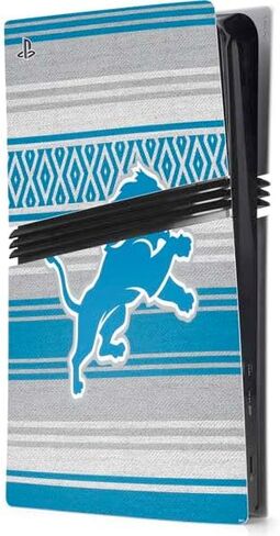 غلاف Skinit المخصص للألعاب متوافق مع وحدة تحكم PS5 Pro - تصميم مرخص رسميًا من NFL Detroit Lions in Saudi Arabia