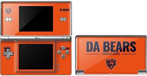 ملصق Skinit المخصص للألعاب متوافق مع DS Lite - تصميم شعار فريق NFL Chicago Bears مرخص رسميًا in Saudi Arabia