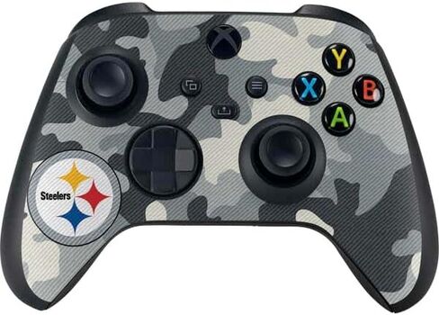 ملصق Skinit المخصص للألعاب متوافق مع حزمة Xbox Series X - تصميم مموه مرخص رسميًا من NFL Pittsburgh Steelers in Kuwait
