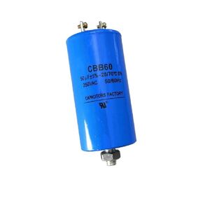 COCAPCO CBB60 250VAC 50uF Run Capacitor 50MFD 250V AC 50 uF MFD Blue 43x84mm 25/70/21 W/Fixing Stud UL Cap in Kuwait