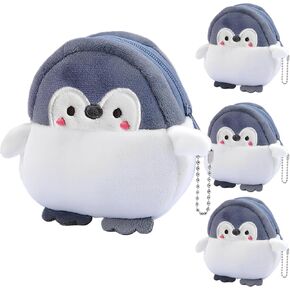 2 حزمة Kawaii Penguin Coin Presh for Girls & Boys - محفظة رائعة للسلسلة المفاتيح ، حقيبة عملات صغيرة متينة لمحفظة الأطفال والمحفظة ، بدل مدرسي لطيف وملحقات السفر in Kuwait