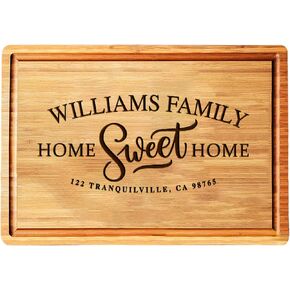 لوح التقطيع المخصص ، لوحات مخصصة للخيزران المحفورة - أفضل حاضر لحفل الزفاف ، والاستحمام الزفاف ، والمشاركة ، والذكرى السنوية ، وفكرة الهدايا للأزواج العروس ، والوالد ، والأسرة in Kuwait