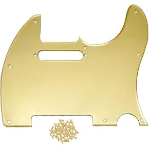 DIAO79NI 8 Hole Mirror Tele Pickguard Scratch Plate for USA/Mexican Fender American Standard Telecaster Modern Style Electric Guitar (Gold) in Saudi Arabia