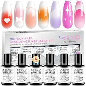 SAVILAND Airbrush Cleaner Instant Cleaning: 8.12 fl. oz Airbrush Cleaner Solution Low Odor Natural Ingredients Quickly Remove Water-Based Acrylic Paint Watercolor Airbrush Gel Nail Polish Clean Clog in Kuwait