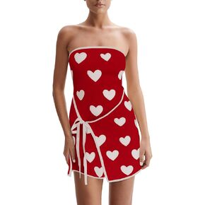 Wenrine Womens Sexy Tube Top Dress Top Britless Teel Tie Tie tear Wrap in Kuwait