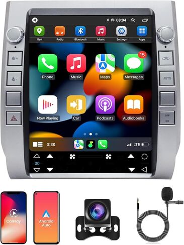 4Core+64G Car Radio Android13 Stereo for Toyota Tundra 2007-2013 Sequoia 2008-2018 10.1" Touch Screen GPS Navi Bluetooth 5.0 Wireless/Wired CarPlay Android Auto Mirror Link SWC 5G Wi-Fi Backup Camera in Saudi Arabia