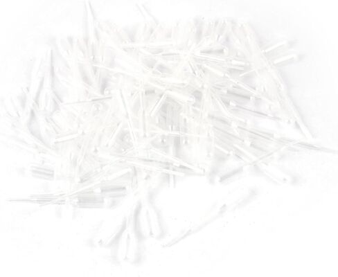 100 Pcs Plastic Disposable Pipettes 0.2ml, Clear Transfer Pasteur Pipettes, 63mm Length, Liquid Dropper for Ear Eye Essential Oils Alcohol Paint Makeup Lab in Saudi Arabia