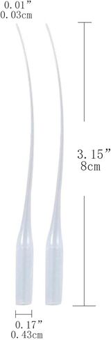 Wacnune 100 Pcs 0.3mm Plastic Dropper Extender,Micro Tip Pipette,Used for Laboratory Dispensing,Production,DIY Crafts,Etc in Saudi Arabia