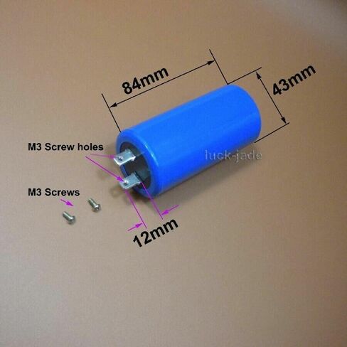 COCAPCO CBB60 250VAC 50uF Run Capacitor 50MFD 250V AC 50 uF MFD Blue 43x84mm 25/70/21 W/Fixing Stud UL Cap in Kuwait