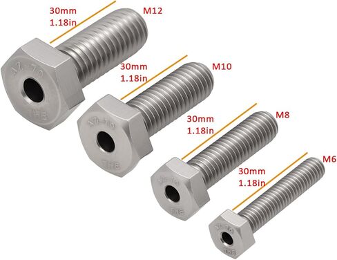 LT Easiyl 4 Pcs M6 M8 M10 M12 Stainless Steel External Hex Hollow Screws 30mm for Drilling Broken Studs Drill Bit Guides in Saudi Arabia