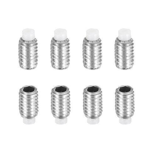 MECCANIXITY 8 قطع M8x20mm نايلون طرف المسمار، 304 الفولاذ المقاوم للصدأ متري عرافة المقبس مجموعة مسامير لإصلاح الأثاث الآلات والمعدات الصناعية in Saudi Arabia