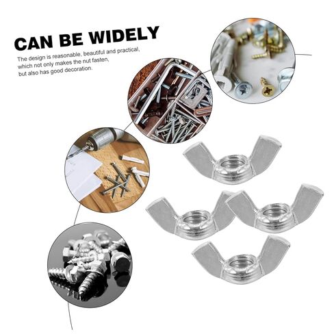 Holibanna 60pcs Sturdy Stainless Nuts Fasteners for Easy Hand Tightening and Resistant for Professional Maintenance in Kuwait