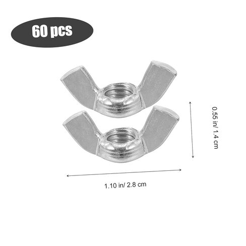 Holibanna 60pcs Sturdy Stainless Nuts Fasteners for Easy Hand Tightening and Resistant for Professional Maintenance in Kuwait