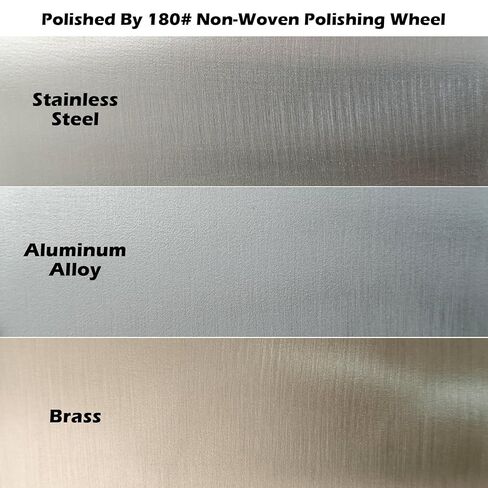 4PC 6 Inch x 2 Section Satin Non Woven Abrasive Polishing Wheel Kit for Bench Grinder, 3/8 Inch Arbor Hole, Includes Each 1PC 80#, 120#, 180# and 320# in Saudi Arabia